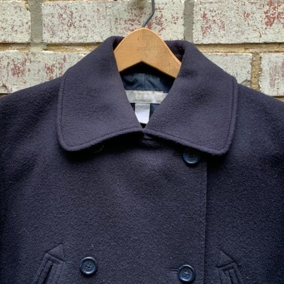 J. Crew Wool/Cashmere Blend double breasted Pea Coat sz Small EUC - Picture 1 of 15